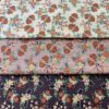 French Country Style Brushed Cotton Fabric – Soft Warm Floral Print for Jackets, Homewear & Crafts