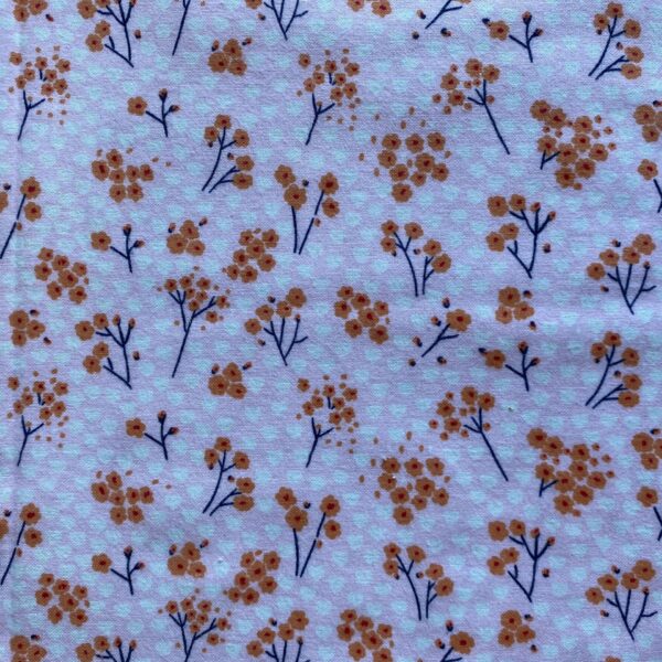 Printed Flannel Brushed Cotton Fabric – Thick Floral Cotton for Jackets & Scarves
