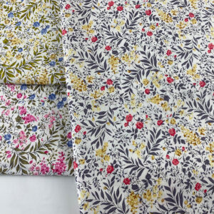 Vintage Floral Cotton Poplin Fabric – Soft Printed Cotton for Shirts, Dresses & Home Textiles