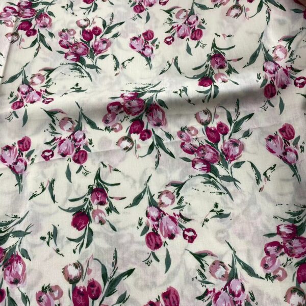 Floral Cotton Poplin Fabric for Summer Dresses and Kidswear – 100% Cotton Print