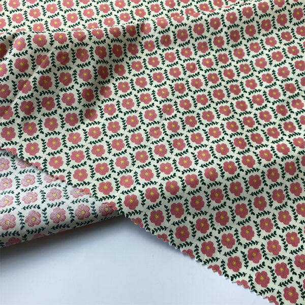 100% Cotton Floral Printed Fabric — Fresh Pastoral Poplin for Summer Wear