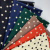 100% Cotton Printed Plain Weave Fabric — Polka Dot Design