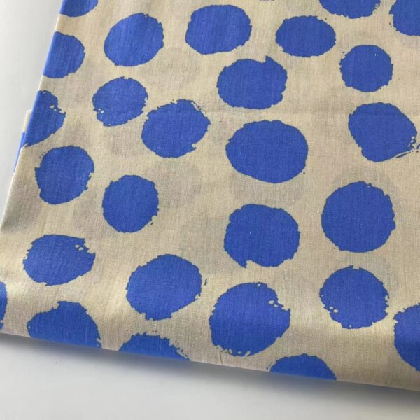 100% Cotton Polka Dot Printed Fabric — Soft Poplin for Summer Dresses