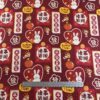 100% Cotton Digital Printed Fabric — Red Lucky Chinese New Year Pattern