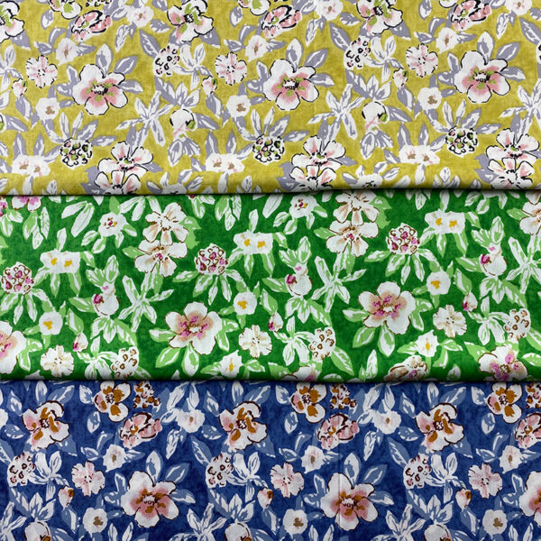 Pure Cotton Floral Poplin Fabric — Small Fresh Print for Kids Dress