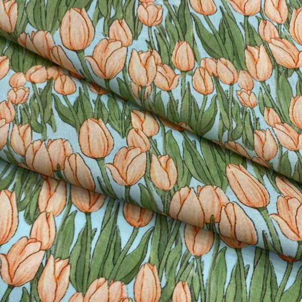 60s Combed Cotton Cartoon Digital Print Fabric – Soft Material for Kidswear, Pajamas & Loungewear