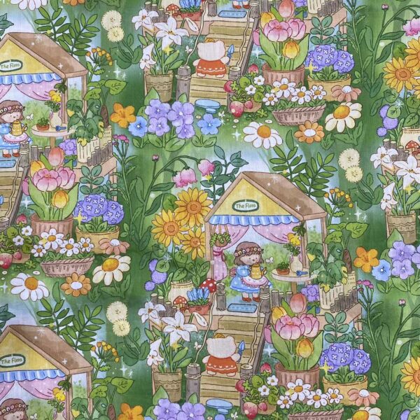 Cartoon Character Cotton Digital Print Fabric — Kidswear & DIY Crafts