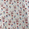 Cartoon Bunny Cotton Poplin Fabric — Soft Printed Fabric for Kidswear, Dresses & Anti-Mosquito Pants