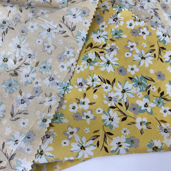 主图-03 Japanese-Style Small Floral Cotton Fabric – 100% Cotton Poplin for Bedding & DIY