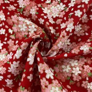 Japanese Gold-Printed Cotton Fabric – 100% Cotton Kimono & DIY Crafts