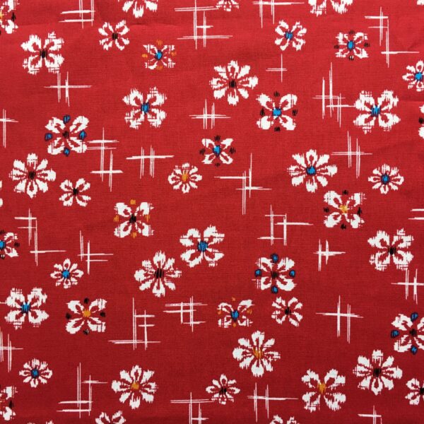 Floral Printed Cotton Poplin Fabric – 40s Reactive Print for Summer Fashion & Headscarves