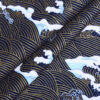 Gold-Stamped Cotton Cloud & Wave Print Fabric – Oriental Style Woven Cotton for Clothing & DIY Crafts