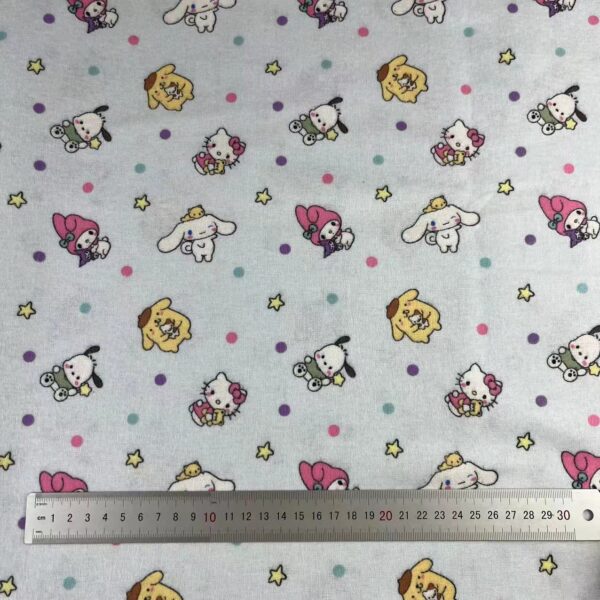 Thickened Brushed Cotton Printed Fabric – Cartoon Pattern for Winter Clothing & DIY Projects