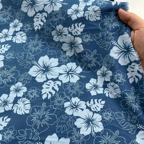 40s Cotton Poplin Fabric – Vintage Countryside Floral Print