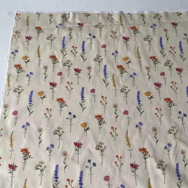Cotton Digital Printed Fabric – Fresh Floral Pattern for Dresses