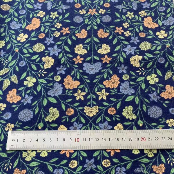 Country Floral Brushed Cotton Fabric – Warm Thickened Cotton for Jackets, Homewear & DIY Sewing