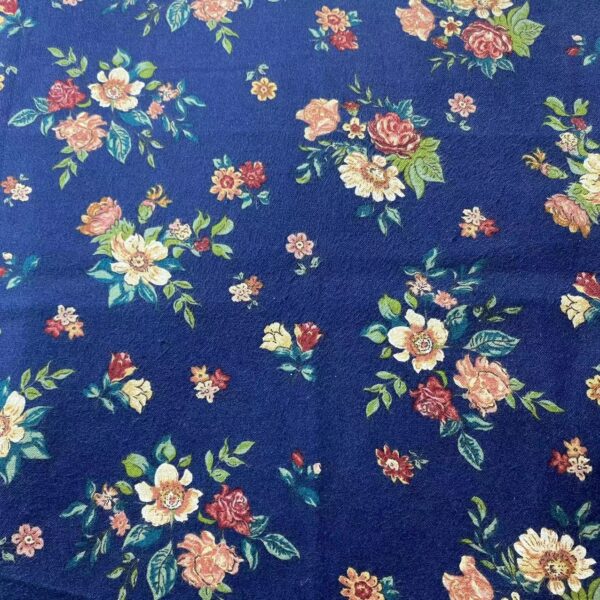 French Country Flannel Cotton Fabric – Thick Brushed Cotton for Winter DIY & Apparel