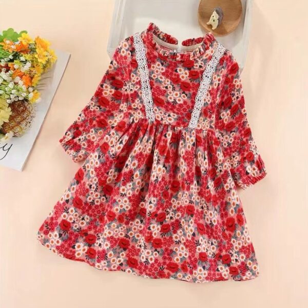 Autumn Winter Brushed Cotton Fabric – Cozy Floral Print for DIY & Apparel