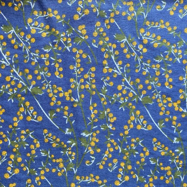 Flannel Brushed Cotton Floral Fabric – Thick Printed Cotton for Jackets & Scarves