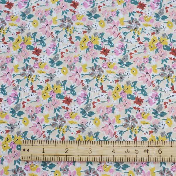 Cotton Poplin Printed Fabric – Vintage Floral Prints for Dresses & Kidswear