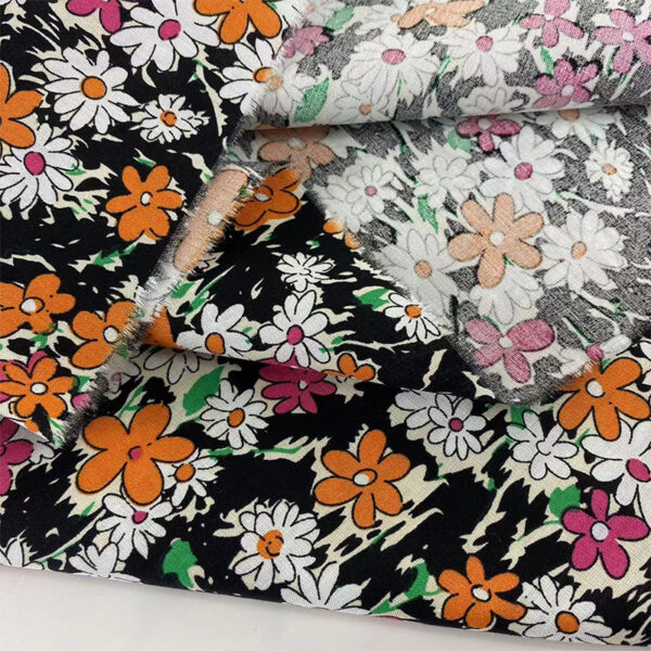 Cute Daisy Cotton Fabric for Kidswear – Soft Printed Cotton Poplin for Dresses & DIY Sewing