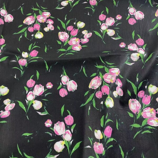 Floral Cotton Poplin Fabric for Summer Dresses and Kidswear – 100% Cotton Print