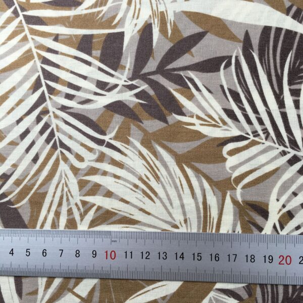 100% Cotton Reactive Printed Fabric — Maple Leaf Floral Poplin for Summer Shirts & Beachwear