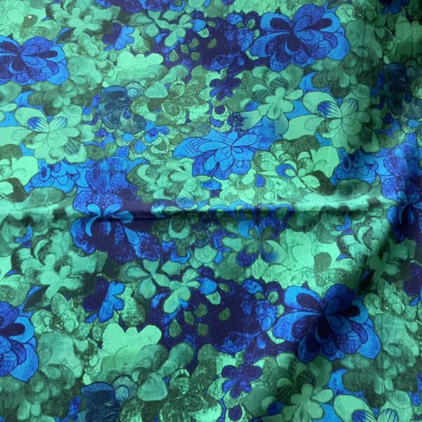 100% Cotton Jade Green Digital Printed Fabric — Oriental Elegance