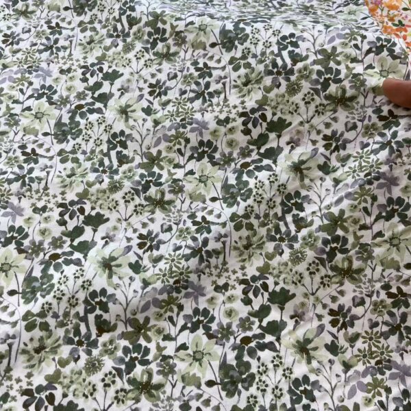 100% Cotton Reactive Printed Floral Fabric — DIY Shirt & Dress Material