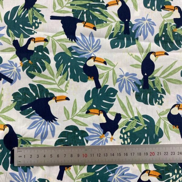 100% Cotton Beachwear Printed Poplin Fabric — Soft & Breathable