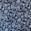100% Cotton Printed Poplin Fabric — Black & White Floral