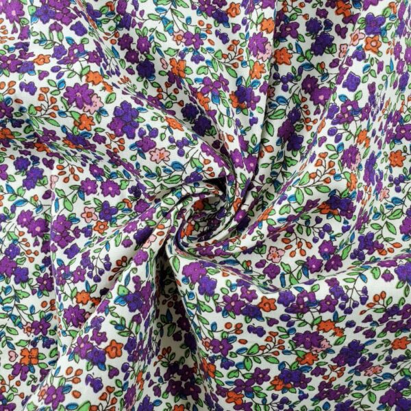 100% Cotton Printed Lawn Fabric — Fresh Floral Summer Material