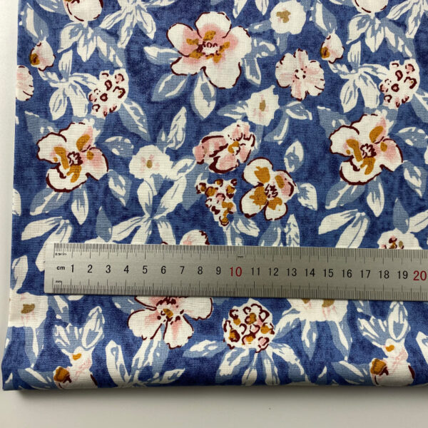 Pure Cotton Floral Poplin Fabric — Small Fresh Print for Kids Dress