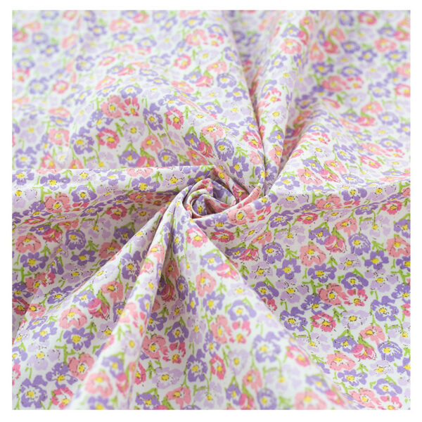 主图-04 Light Floral Cotton Poplin Fabric — Spring Summer Shirting & Dress Material