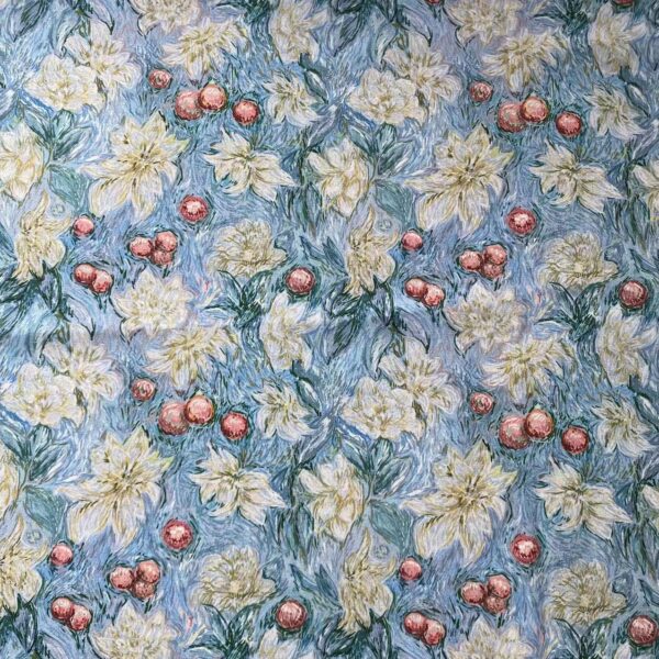 100% Cotton Digital Printed Fabric — Korean INS Oil Painting Style DIY Dress Material