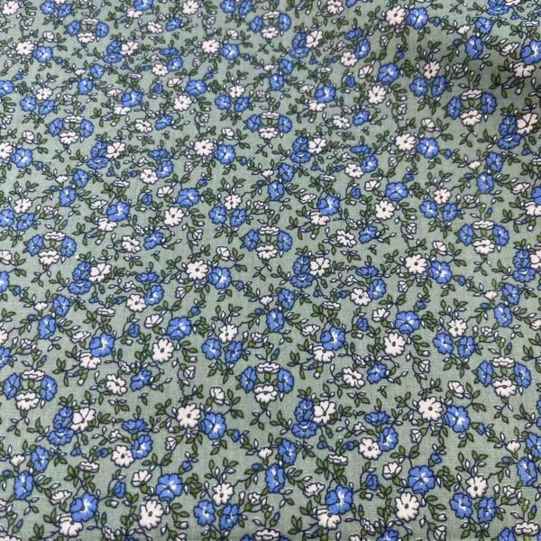 Cotton Poplin Printed Fabric – Small Floral Pastoral Style for Dresses, Kidswear & Homewear