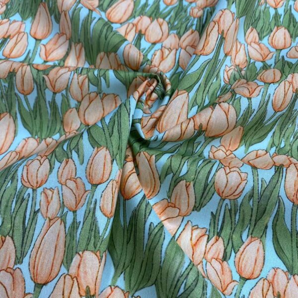 60s Combed Cotton Cartoon Digital Print Fabric – Soft Material for Kidswear, Pajamas & Loungewear