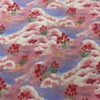 3D Oil-Painting Style Pink Cloud Cotton Fabric — Digital Print for Dresses & Qipao