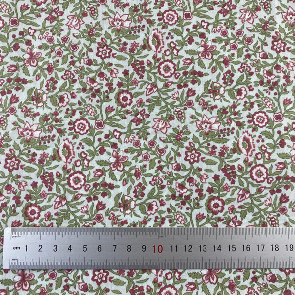 Fresh Summer Small Floral Cotton Fabric – 40s Poplin for Shirts & Kidswear