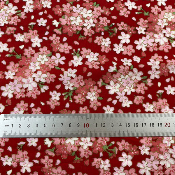 Japanese Gold-Printed Cotton Fabric – 100% Cotton Kimono & DIY Crafts