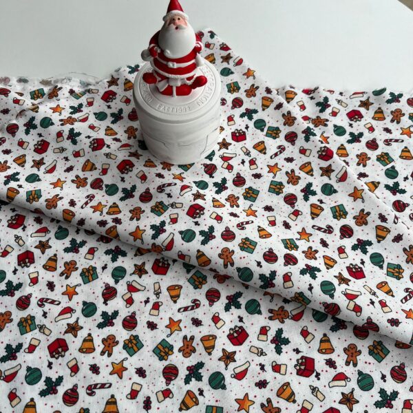 100% Cotton Christmas Digital Printed Fabric — DIY Holiday Sewing Cloth