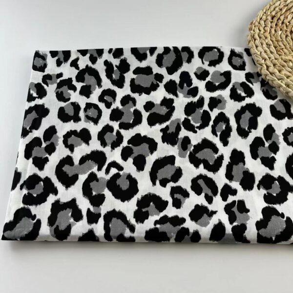 100% Cotton Leopard Print Poplin Fabric — DIY Shirt and Bag Material