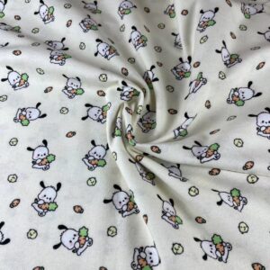 Thickened Brushed Cotton Printed Fabric – Cartoon Design for Winter Apparel & DIY Projects