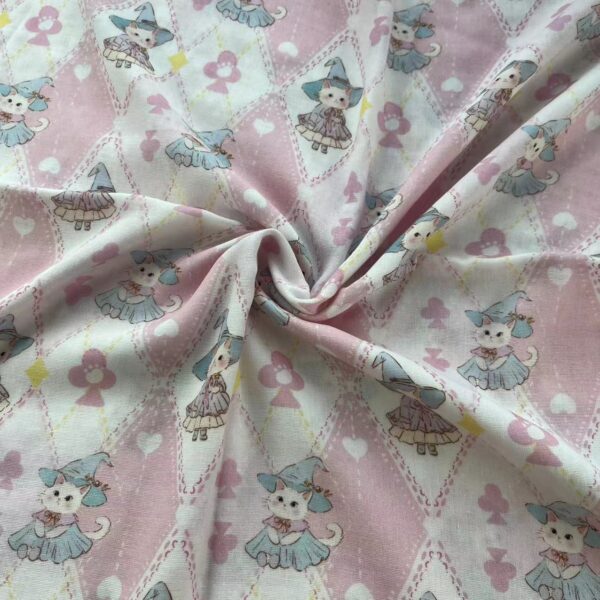 主图-04 Digital Printed Double Gauze Cotton Fabric – Korean INS Cartoon Design for Pajamas, Loungewear & Bedding