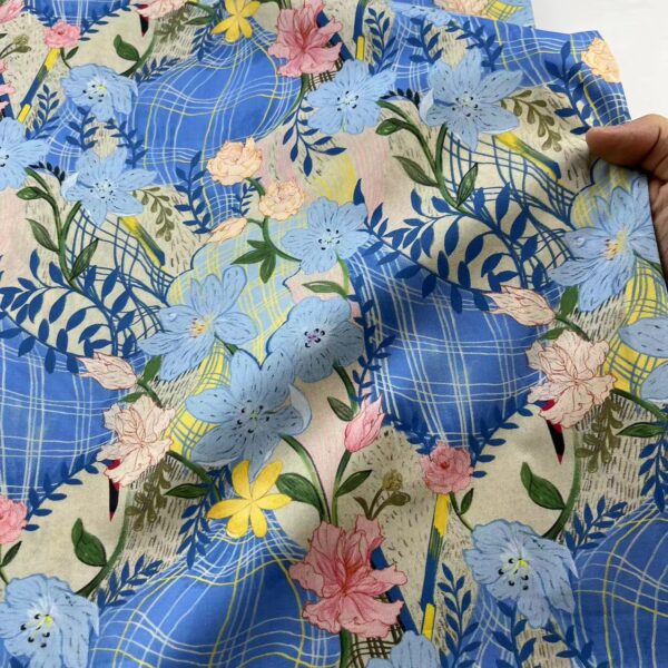 High-Density Cotton Digital Printed Fabric – Premium Dress Material