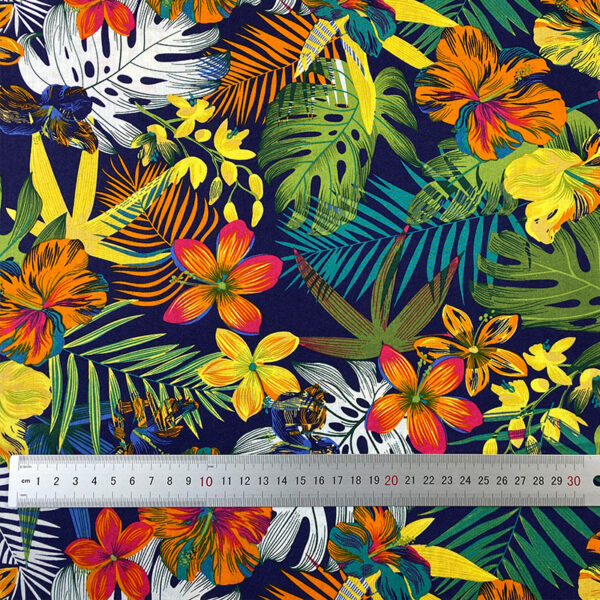 Tropical Cotton Fabric – Hawaiian Print for Men’s Shorts & Hats