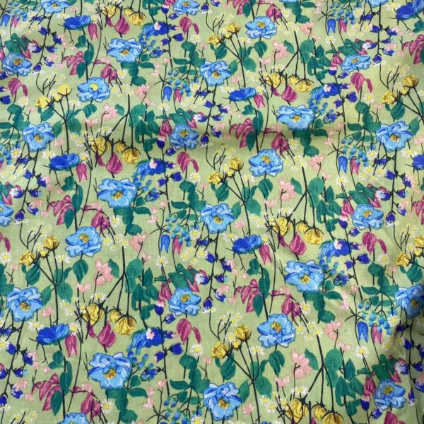 Korean Style Cotton Poplin Floral Printed Fabric – Summer Dress Material