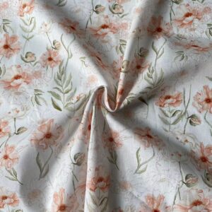 Pink Cotton Digital Printed Fabric – French Romantic Style Dress Material