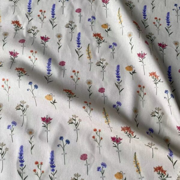 Cotton Digital Printed Fabric – Fresh Floral Pattern for Dresses