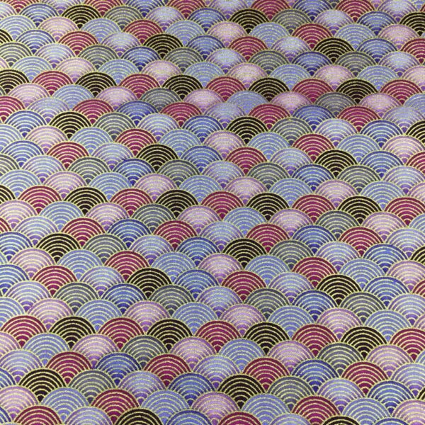 Gold Dust Floral Cotton Fabric – Shiny Printed Cloth for Stage Costumes & DIY Crafts